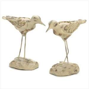   Geographic Tealight Holders ~ Sandpipers (Pair)