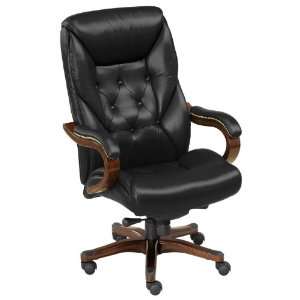  Kingston Faux Leather Executive Chair Black Faux Leather 