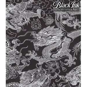  Paper Nepal Dragon Beasts Black/White Arts, Crafts 