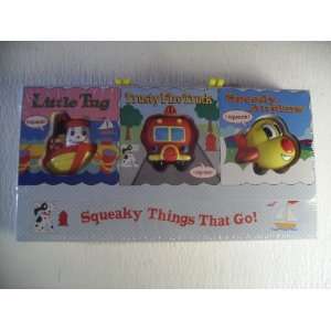   International Squeaky Things That Go, Tug,fire Truck & Airplane