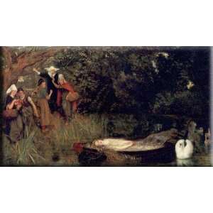 The Lady of Shalott 16x9 Streched Canvas Art by Hughes, Arthur  