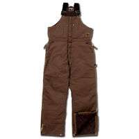 Berne Mens Insulated Washed Bark Work Bib Overalls New  
