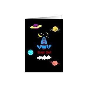 Blast Off Birthday Card