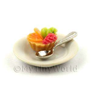 One Plated Tart + Spoon Dolls House Mini Food (PT40)  