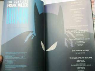 The Complete Frank Miller BATMAN Leather BOUND 1989 1st/2nd SILVER 