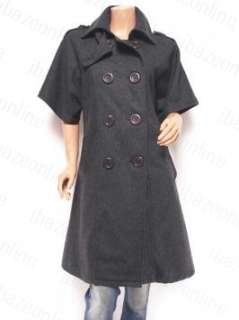  Wool Double Breasted Belt Trench Coat Jacket S M L XL 