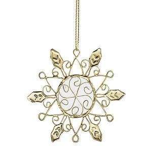  Gold Snowflake Blinger Ornament   1 Set of 6, 2 1/2 
