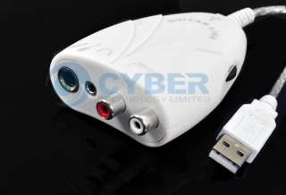 Guitar to USB Interface Link Cable PC/MAC Speaker White  
