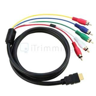  1080P HDMI Male to 5 RCA Audio Video AV Cable For HDTV Plasma  
