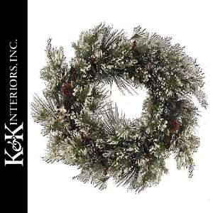    Christmas Wreaths 50066B Snowy Pine Wreath 