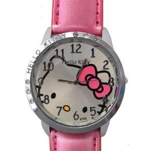   New Hello Kitty Big Watch with Pink Pearled Strap 