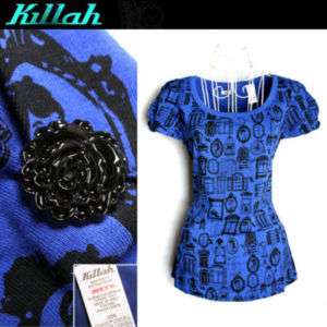 Stunning Blue KILLAH by MISS SIXTY Lady T shirt Top  