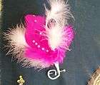 FEATHERS Plume w/ crystals Ornament Facinator or Doll Hat~ Hair 