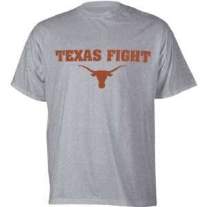  Texas Longhorns Grey Texas Fight T Shirt Sports 