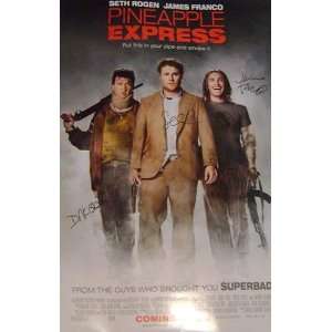  SIGNED PINEAPPLE EXPRESS MOVIE POSTER 