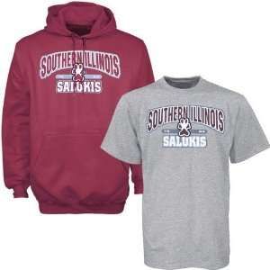 Southern Illinois Salukis Maroon Sweatshirt & T shirt 