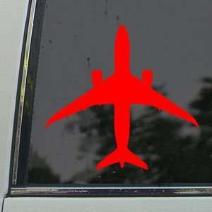  Boeing 787 8 Jet Airliner Red Decal Truck Window Red 