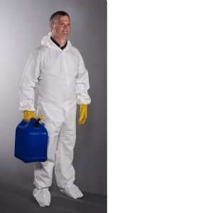  Barrier Coverall with Hood and Boots, Medium (lot of 25 