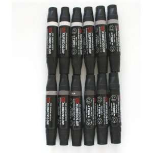  Zig Kurecolor KC1100 Twin Marker Pen Set 12 x Warm Greys 