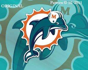 Miami Dolphins #4 Cross Stitch Pattern Football NFL TBB  
