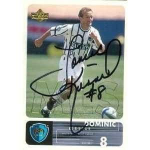  Dominic Kinnear Autographed/Hand Signed Soccer trading 