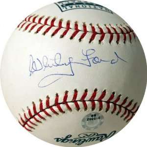   Whitey Ford Autographed Hall of Fame Logo Baseball