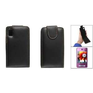  Gino Black Faux Leather Flip Case for Samsung SGH F480 