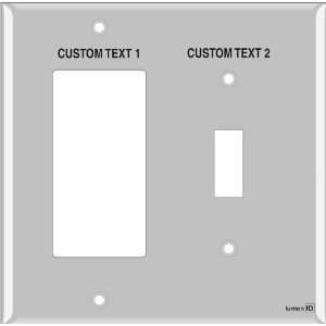 Engraved Switchplate with Light Switch Labels 1 Decora 1 Toggle (nylon 