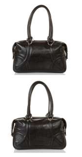 CALVIN KLEIN Black Ribbon Leather Satchel Handbag NEW  