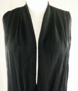 Sheer 100% Silk Sequin Butterfly Tunic Blouse Black  