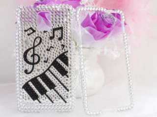 Bling Diamond Black Music Full Hard Case Cover For Samsung Infuse 4G 