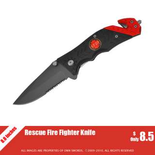 Spring Assisted Opening Rescue Fire Fighter Knife New  