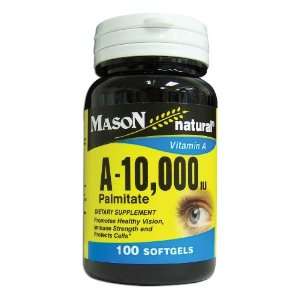  Mason A 10 000 PALMITATE SOFTGELS 100 per bottle Health 