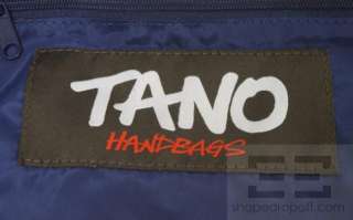 Tano Red Distressed Leather Brown Trim Tote Handbag  