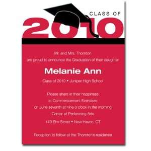   Collections   Graduation Invitations (2010 Cap & Tassel   Red & Black