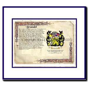  Brandel Coat of Arms/ Family History Wood Framed