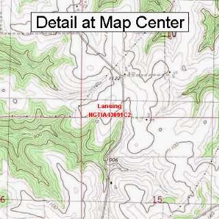   Quadrangle Map   Lansing, Iowa (Folded/Waterproof)