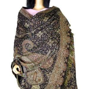  Cashmere Kashmir Paisley Indian Shawl Wrap Couch Throw 