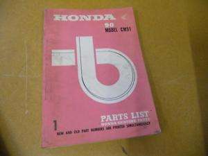 1966 Honda CM91 Parts List Manual  