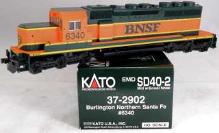 HO Scale EMD SD40 2 Mid w/Snoot Nose   BNSF#6340  KATO  