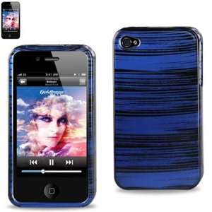  Hard Case Designed for Men IPhone 4 4S Black with Blue 