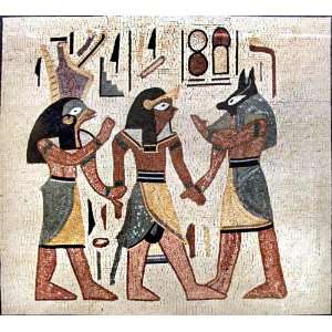    54x60 Egyptian Marble Mosaic Art Tile Mural 