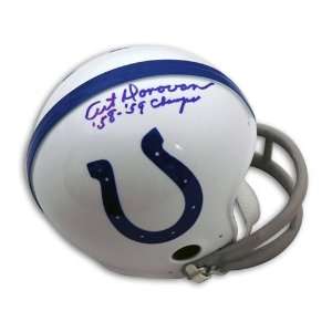   /Hand Signed Baltimore Colts Mini Helmet Inscribed 58 59 Champs