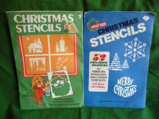 Lot of 2 Vintage Holiday Trim Christmas Stencils Decor Noel Most 