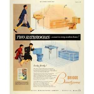 1953 Ad Briggs Mfg Detroit Bathroom Plumbing Fixtures 