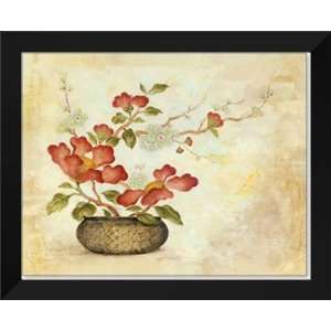  Janet Brignola Tava FRAMED Art 26x32 Cinnabar Florals 