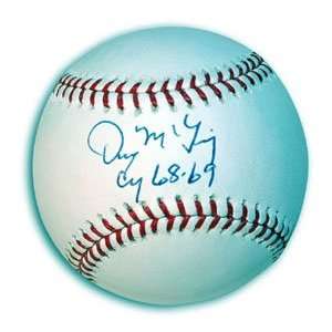  Denny McClain Signed Major League Baseball   68 69 CY 