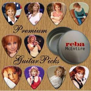  Reba McEntire 10 Premium Guitar Picks In Tin (0) Musical 