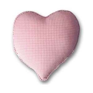    Tadpoles Classics Gingham Pink   Heart Shape Throw Pillow Baby