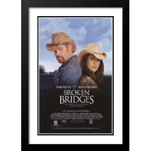 Broken Bridges 32x45 Framed and Double Matted Movie Poster   Style A 